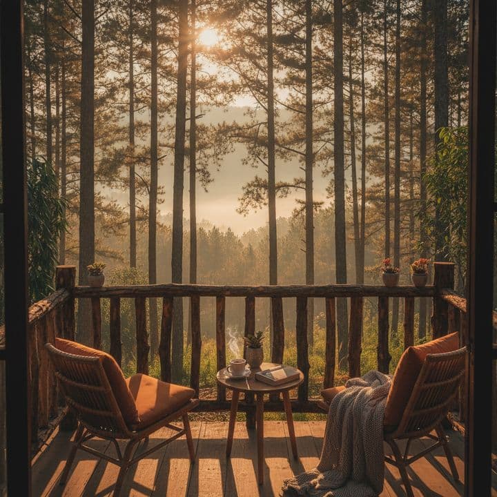 View rừng thông nguyên sinh
